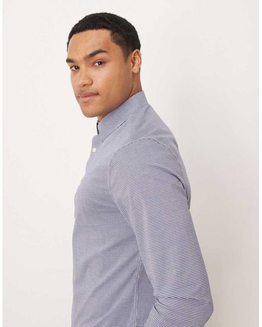 ASOS Blue Slim Fit Smart Shirt for men