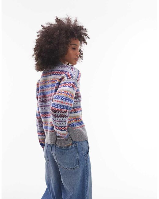 Levi's Purple Ines Fairisle Jumper