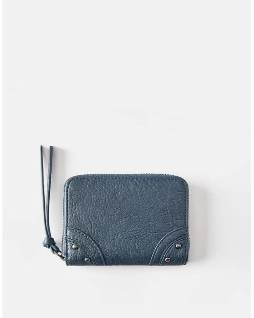 Pull&Bear Blue Studded Wallet