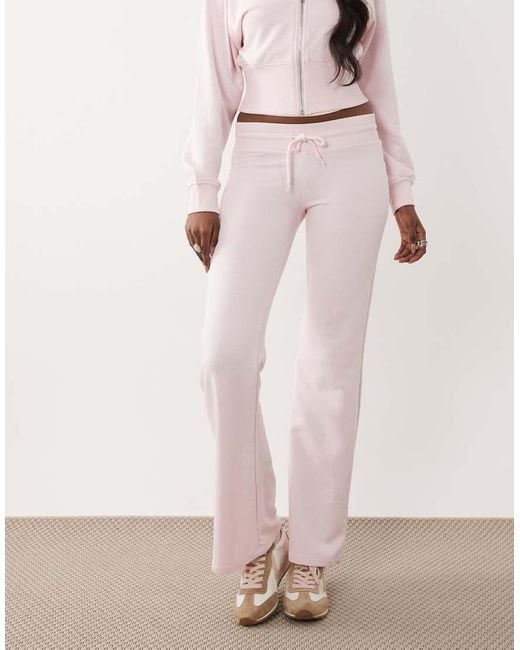 Gina Tricot Pink Mix And Match Slim Low Waist Sweatpants