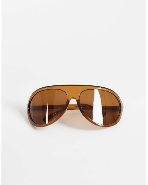 ASOS Natural Wrap Oversized Aviator