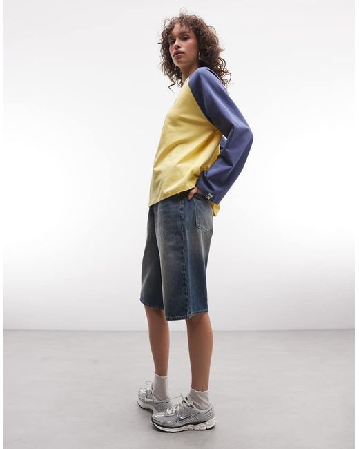 Collusion Yellow Raglan Branded Tee