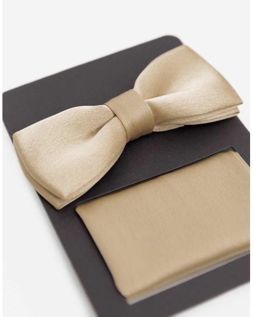 Maya Black Satin Bow Tie Pocket Square Set for men