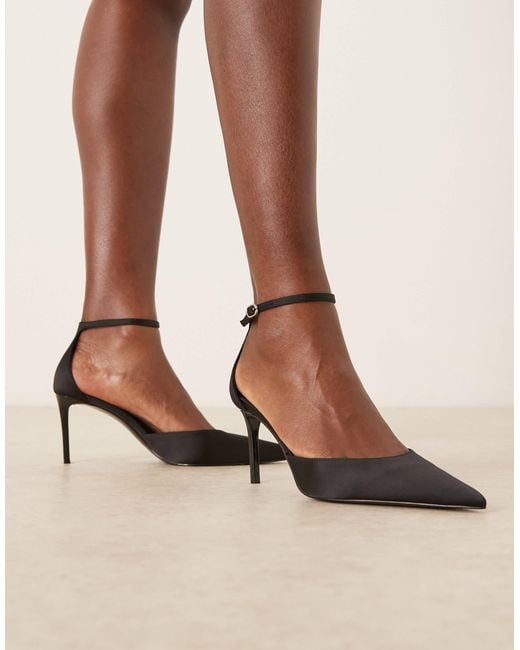 Mango Brown Classic Satin Pointed Heel