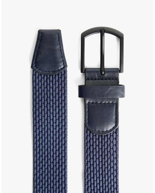 Bershka Blue Braided Belt for men