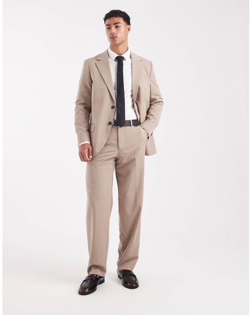 Jack & Jones Natural Premium Franco Relaxed Fit Suit Trouser for men