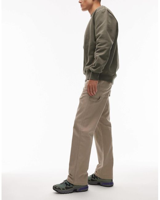Dickies – carpenter-hose aus canvas in Natural für Herren