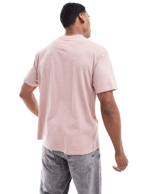Camiseta con acabado tintado y logo vintage Levi's de hombre de color Pink