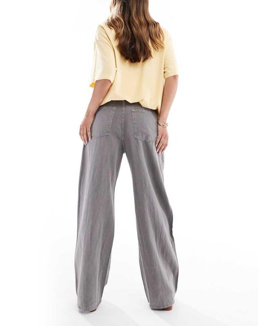 Jeans Grigi Larghi Con Coulisse di Pull&Bear in Gray