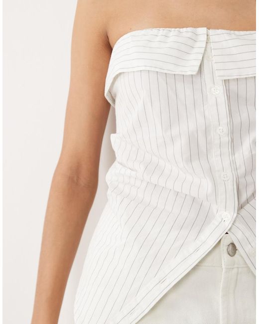 Cotton On White Mia Strapless Top