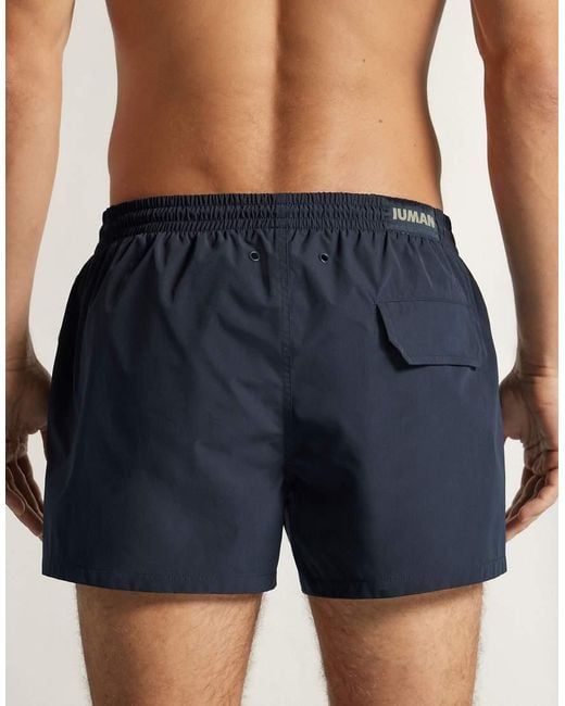 Intimissimi Blue Short Solid-Colour Swim Trunks for men
