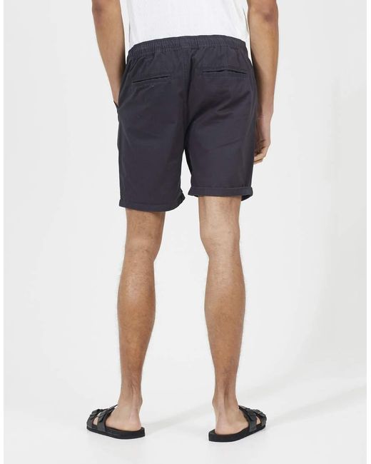Brave Soul Blue Cotton Chino Shorts With Turn Up Hem for men