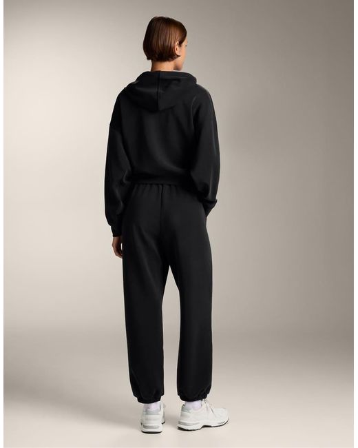 Oysho Black Joggers With Brushed Modal