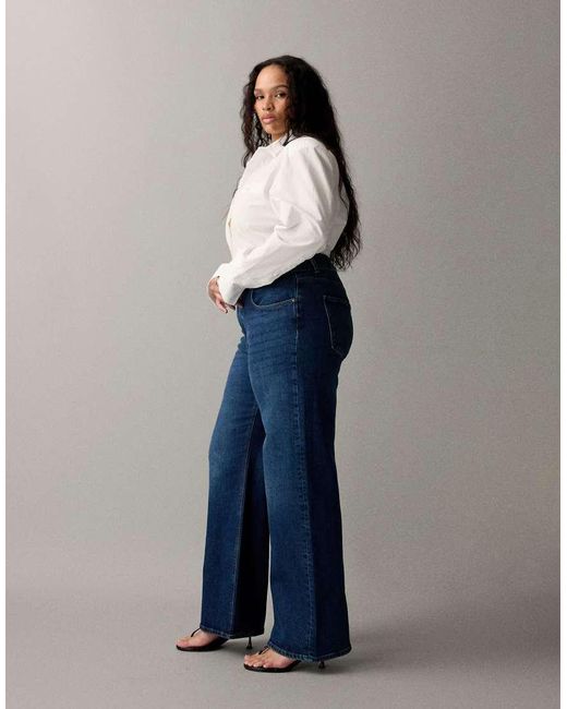 ONLY Blue Juicy Wide Leg Jeans