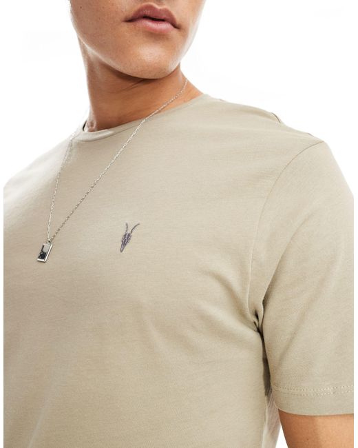 AllSaints Natural Brace Brushed Cotton T-shirt for men