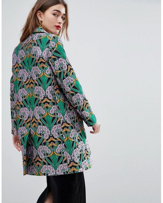 Asos jacquard coat clearance