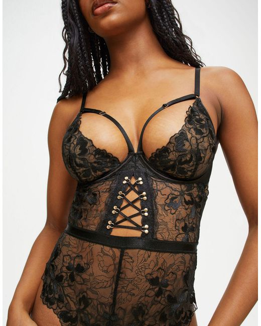 Ann Summers Black Desired Crotchless Body