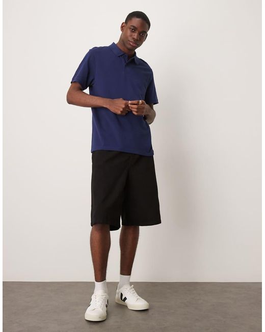 ASOS Basic Poloshirt in het Blue voor heren