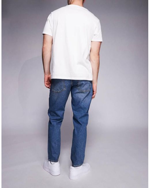 ASOS Blue Tapered Jeans for men
