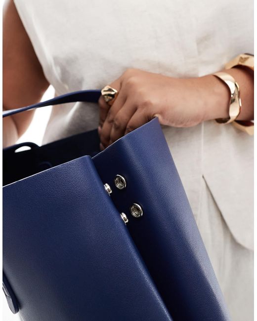 PASQ Blue A-line Tote Bag