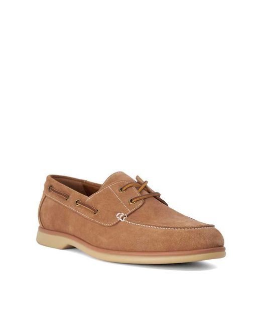 Dune Brown Buoy Boat Shoes for men