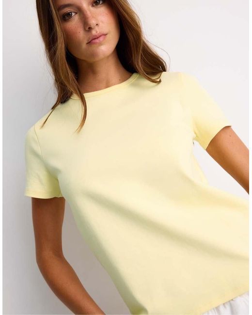 Stradivarius Natural Basic Regular Soft-touch T-shirt