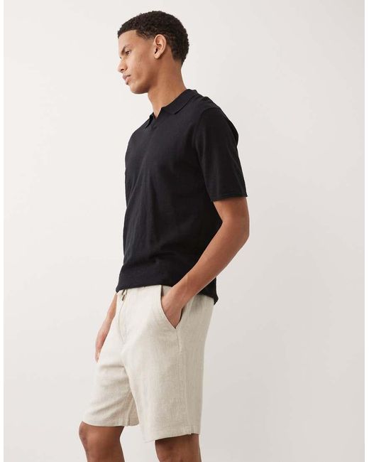 Jack & Jones Natural Linen Rich Loose Drawstring Short for men