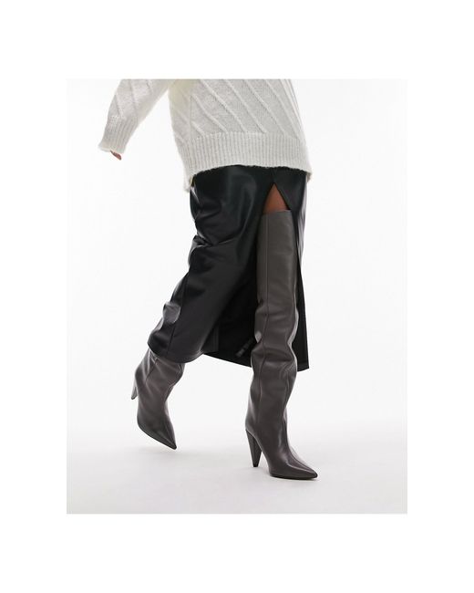 Tabitha - stivali al ginocchio premium di TOPSHOP in Black