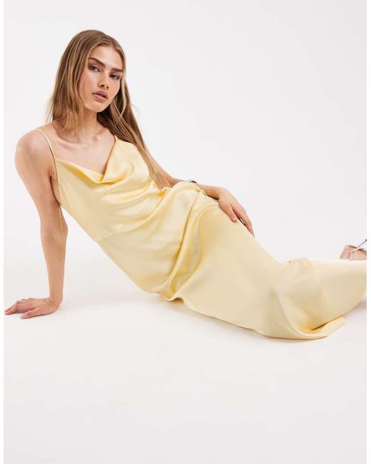 ONLY White Satin Maxi Dress
