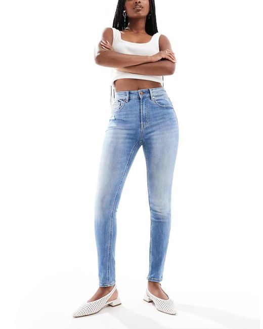 Stradivarius Blue D07 Low Rise Skinny Jean