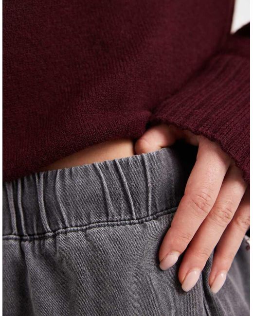 Joggers Cortos Vaqueros Grises De ASOS de color Red
