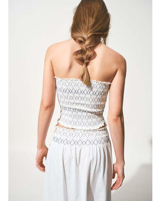 Mango Natural Teen Shir Embroide Strappy Cami Co-ord