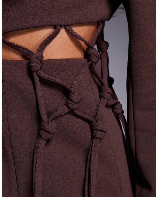 ASOS Brown Macrame Tailored Blazer Co-Ord