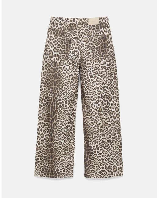 Jean baggy imprimé léopard Pull&Bear en coloris White