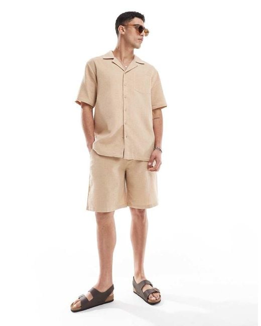 Sol Beach Natural Waffle Beach Shirt for men
