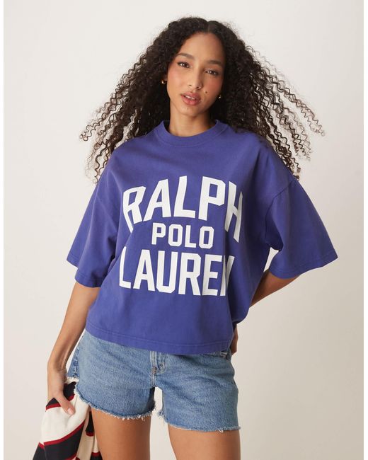 Polo Ralph Lauren Blue Boxy Fit Logo T-shirt