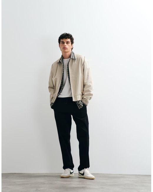 Jack & Jones White Straight Fit Drawstring Pants for men