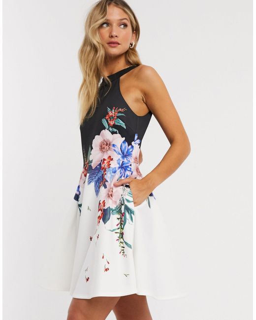 ted baker embroidered skater dress Ted Baker Cammey Scalloped Skater Dress White Sz 4 Ted 10 US New  Finds  For You