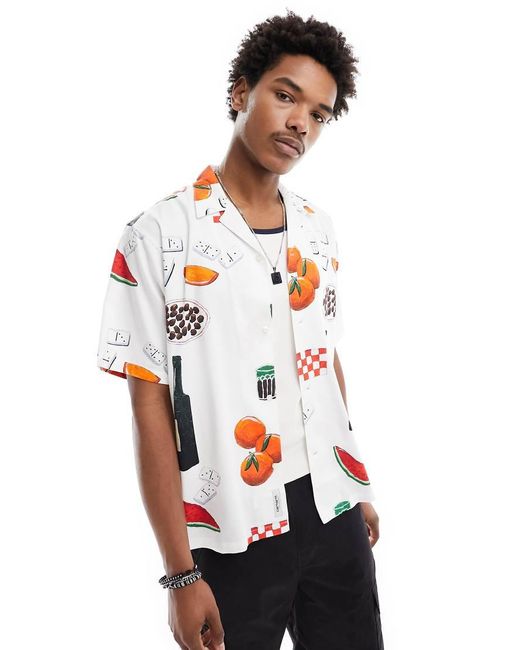 Camisa Blanca Con Estampado Artístico De Comida De Carhartt X Isis Maria Carhartt de hombre de color White