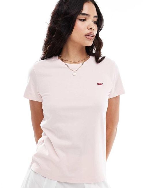 Levi's Pink Perfect Small Batwing Logo T-shirt