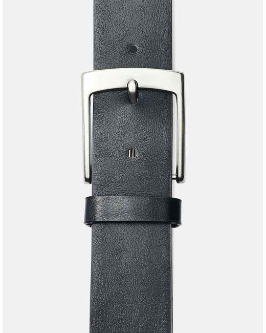 Pull&Bear Blue Leather Effect Belt for men