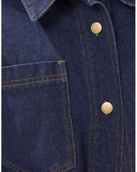 Long Tall Sally Blue Denim Shacket
