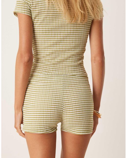 ASOS Natural Micro Short Co-ord
