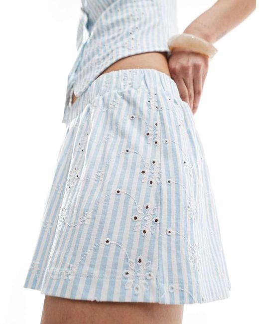 ASOS White Broderie Short
