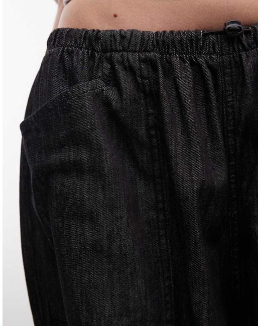 Collusion Pink Wide Leg Skinny Tie Waist baggy Trouser