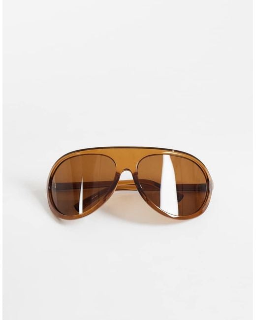 ASOS Natural Wrap Oversized Aviator