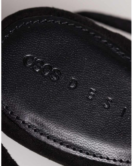 ASOS Black Hope Barely There Mid Heel Stiletto Sandals