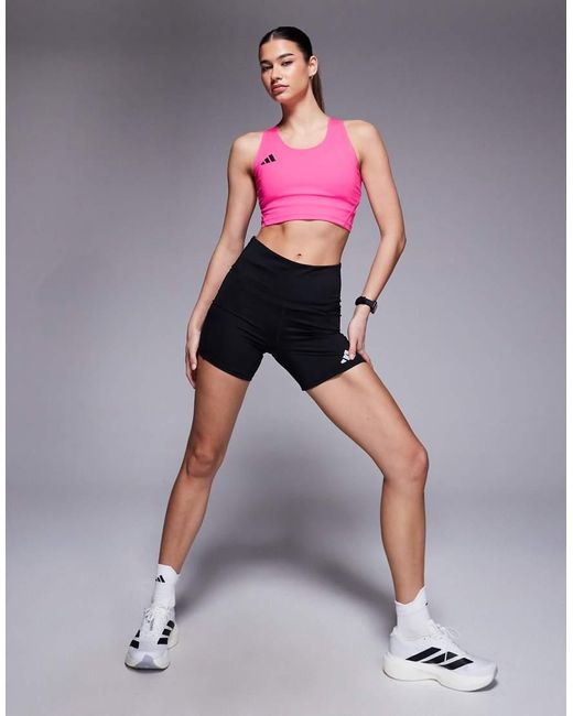 Adidas Originals Gray Adidas Running Adizero Essentials Crop Top
