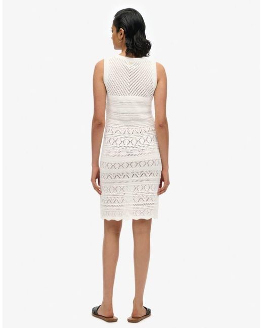 Superdry White Crochet Mini Dress