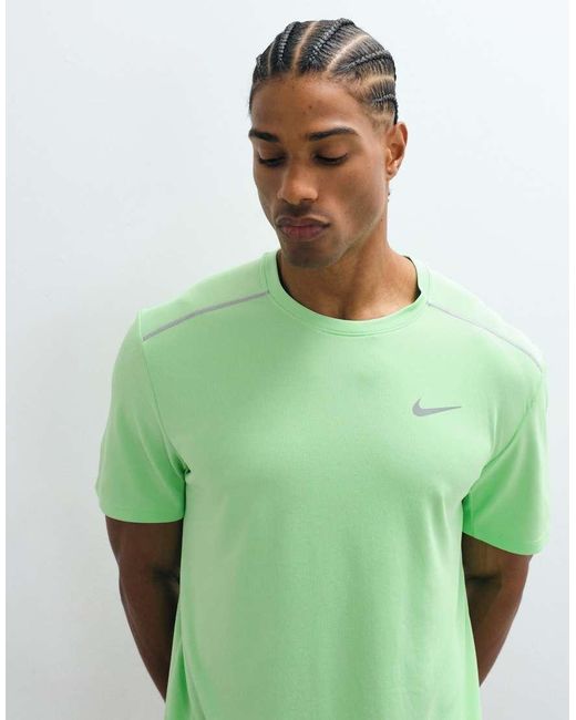 Nike Green Dri-fit Miler Top for men